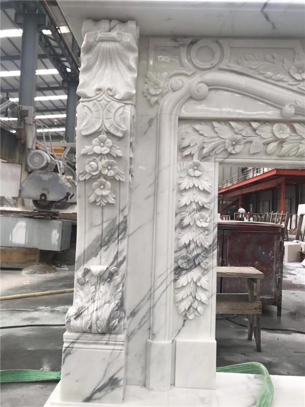 Luxurious Calacatta marble fireplace .JPG