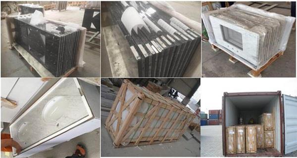 white tiger granite countertop packing and loading