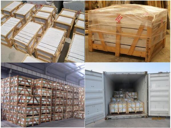 white marble packing & loading