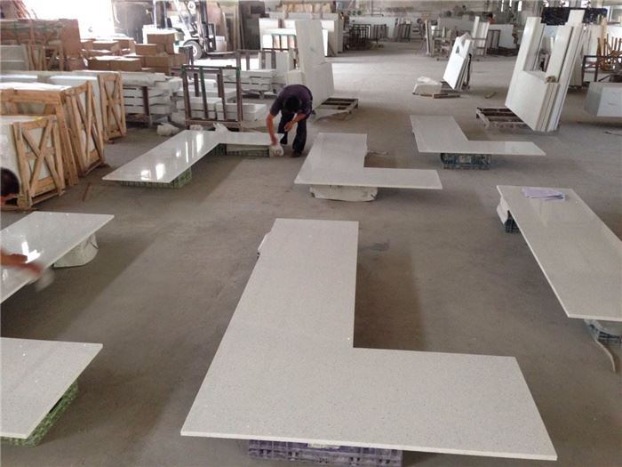 sparkling white quartz bathroom kitchen top