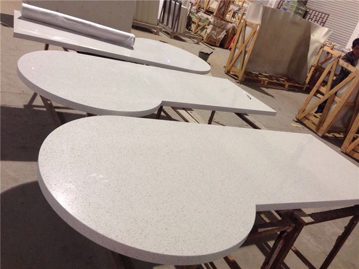 sparkling white quartz bathroom top