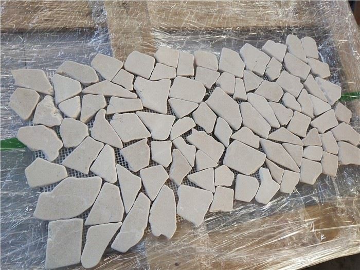 Beige Mosaic Tile Backsplash