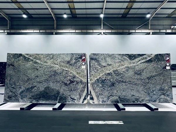 blue starry sky quartzite book match