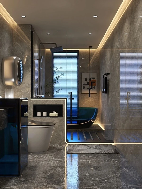 Light Grey Marble Bathroom Tile