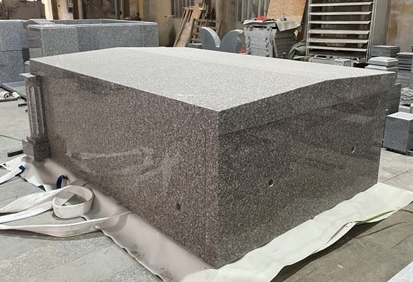 Pink Granite Mausoleum polished