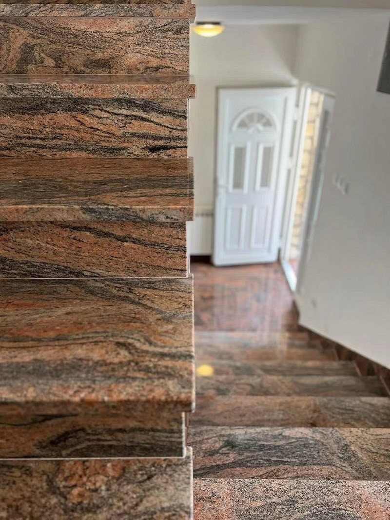 Multicolor Red Granite Steps Multicolor Red Granite Steps
