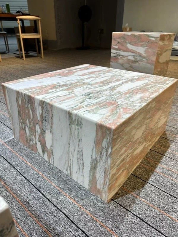 Rosa Norvegia Marble Plinths polished