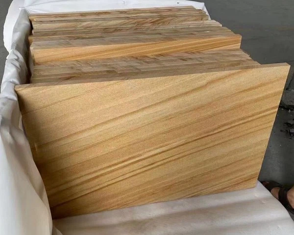 Teak Wood Sandstone Wall Cladding tile