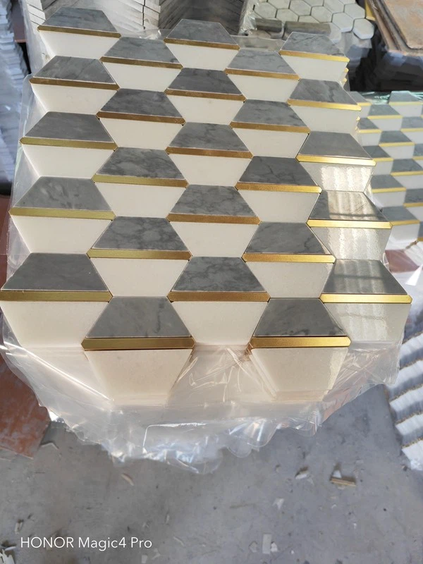 Thassos white marble mosaic